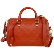 Pre-owned Leather handbags Louis Vuitton Vintage , Red , Dames