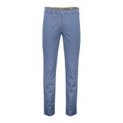 Blauwe katoenen chino broek Meyer , Blue , Heren