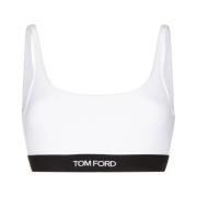 Logo Underband Bralette Top Tom Ford , White , Dames