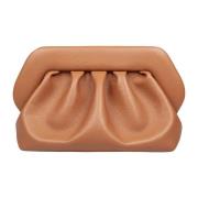 Vegan Stoffen Clutch met Verstelbare Band THEMOIRè , Brown , Dames