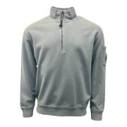 Diagonaal Fleece Troyer Sweatshirt, Blauw C.p. Company , Gray , Heren