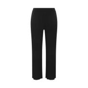 Zwarte Geribbelde Cropped Broek Cfcl , Black , Dames