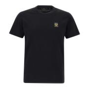 Zwarte Katoenen T-shirt met Phoenix Logo Belstaff , Black , Heren