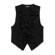 Zwart Bloem Vest Top Rotate Birger Christensen , Black , Dames