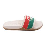 Witte Slide Sandalen Gucci , Multicolor , Heren