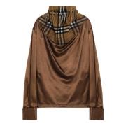 Ronde hals T-shirt Burberry , Brown , Dames