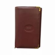 Pre-owned Leather wallets Cartier Vintage , Red , Dames