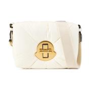 Twist-Lock Mini Crossbody Tas Witte Schouder Moncler , White , Dames