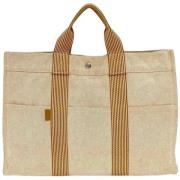 Pre-owned Canvas totes Hermès Vintage , Beige , Dames