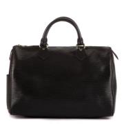 Pre-owned Leather handbags Louis Vuitton Vintage , Black , Dames