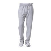 Grijze Gestreepte Sweatpants Casual Trekkoord Broek Eleventy , Gray , ...