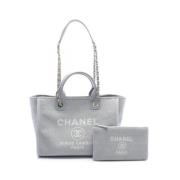 Pre-owned Canvas chanel-bags Chanel Vintage , Blue , Dames