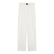 Witte Cady Broek met Plooien Max Mara Studio , White , Dames