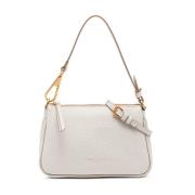 Elegante Beige Leren Schoudertas Gianni Chiarini , Beige , Dames