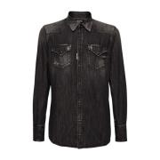 Stijlvolle shirt met Camicia 900 Dsquared2 , Black , Heren