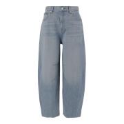 Denim Cocoon Jeans met Logo Detail Helmut Lang , Blue , Dames