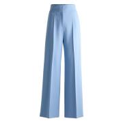 Elastische hoge taille rechte pijp broek Hugo Boss , Blue , Dames