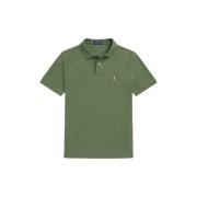 Aangepaste Slim Fit Korte Mouw Polo Polo Ralph Lauren , Green , Heren