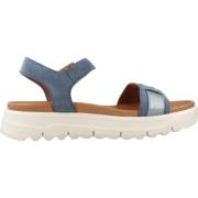 Stijlvolle platte sandalen voor vrouwen Geox , Blue , Dames