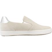 Stijlvolle Loafers met Bloemendesign Geox , Beige , Dames