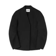 Zwarte Wollen Oversized Jas Jil Sander , Black , Dames