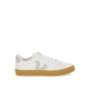 Witte Leren Sneakers Campo Model Veja , White , Heren