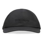 Logo Baseball Cap van Polyester en Katoen Palm Angels , Black , Heren