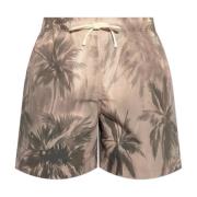 Zwembroek met print Palm Angels , Gray , Heren