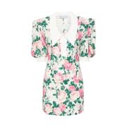 Bloemenprint jurk met pofmouwen Rowen Rose , Multicolor , Dames