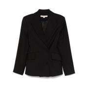 Zwarte jas met voorflapzakken Remain Birger Christensen , Black , Dame...