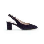 Marineblauwe suède pumps met achterband Gabor , Blue , Dames