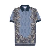 Blauwe Polo Sweater Etro , Multicolor , Heren