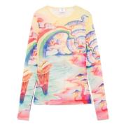 MultiColour Crewneck Shirt met Lange Mouwen Casablanca , Multicolor , ...