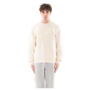 Gewatteerde Croc Fleece Sweatshirt Lacoste , Beige , Heren