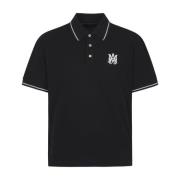 Kern Logo Polo Zwart T-shirts Polos Amiri , Black , Heren