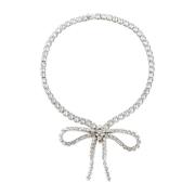 Kristallen Lint Ketting Balenciaga , Gray , Dames