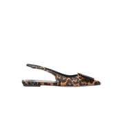 Luipaardprint Slingback Flats Jacquemus , Multicolor , Dames