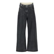 Donkergrijze Katoenen Jeans met Zakken The Attico , Gray , Dames