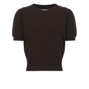 Bruine Wol Crew Neck Sweater Maison Margiela , Brown , Dames