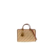 Gewatteerde Duke Canvas en Leren Tas Carolina Herrera , Brown , Unisex