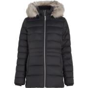 Tyra Donsjas met Bontkraag Tommy Hilfiger , Black , Dames