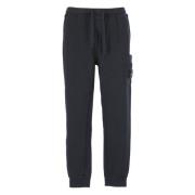 Blauwe Katoenen Sweatpants met Zakken Stone Island , Blue , Heren