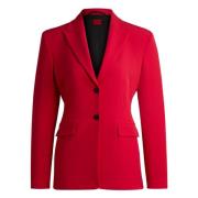 Rode Damen Blazer met Stretchmateriaal Hugo Boss , Red , Dames