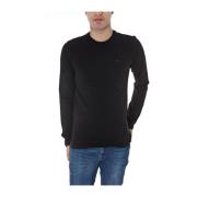 Stijlvolle Gebreide Trui Pullover Armani Jeans , Black , Heren