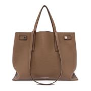 Bruin leren Maxi-tas met handvatten Gianni Chiarini , Brown , Dames