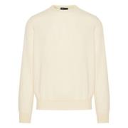 Luxe Kid Cashmere Crew-Neck Sweater Colombo , White , Heren