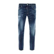 Stretch Denim Jeans Dsquared2 , Blue , Heren