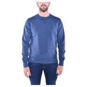 Iconische Geribbelde Crewneck Sweatshirt Parajumpers , Blue , Heren