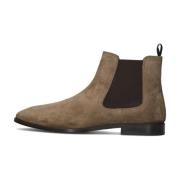 Taupe Suède Chelsea Boots voor Heren Stefano Lauran , Beige , Heren