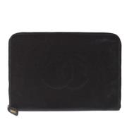 Pre-owned Leather clutches Chanel Vintage , Brown , Dames